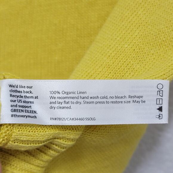 Eileen Fisher Linen Deep V Lightweight Pullover Sweater XS 519 - Picture 10 of 12